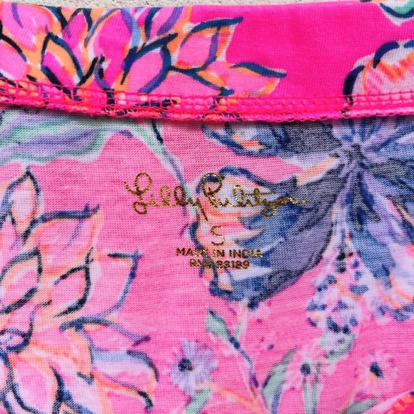 Lilly Pulitzer Pink Floral Off-Shoulder Blouse - Picture 4 of 4